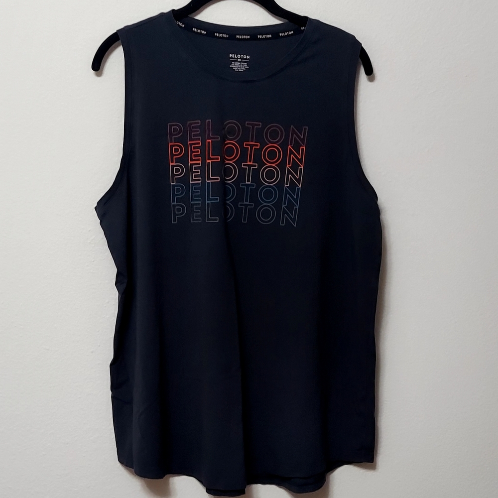 Peloton Graphite Tank with Colorful Gradient Logo Size XXL